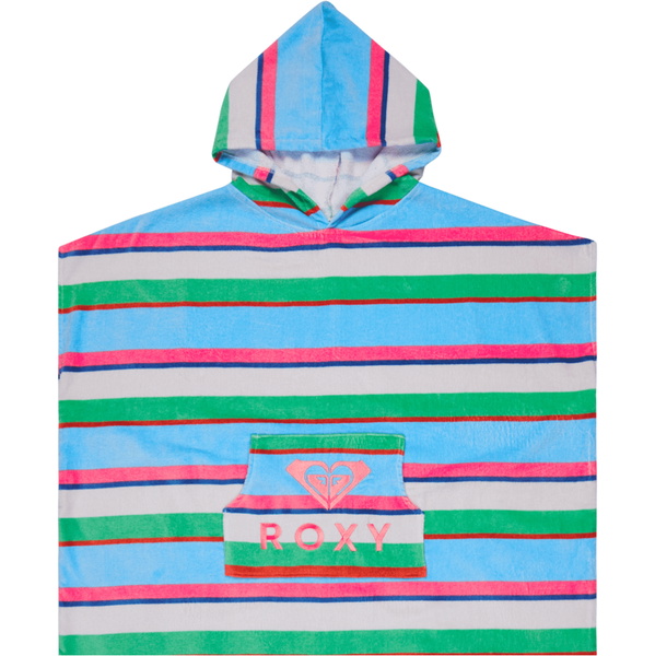 2026 Roxy Womens Stay Magical Printed Poncho Towel ERJAA04433 - Cloud Dancer Classic Stripe